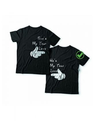Парные футболки для мужа и жены, для парня и девушки My true love/для двоих с принтом