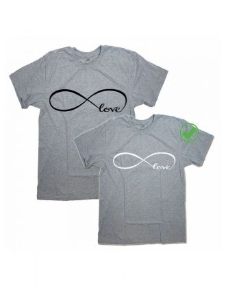 Футболки для двоих со смешными надписями Знак бесконечности Love/Парные для влюбленных
