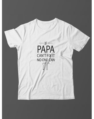 Футболка с принтом для настоящего мужчины/Мужская с надписью для пап If papa cant fix