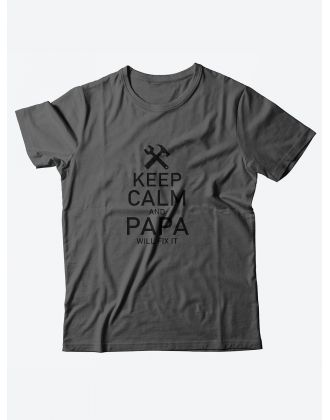 Футболка с принтом для настоящего мужчины/Мужская с надписью для пап Keep calm