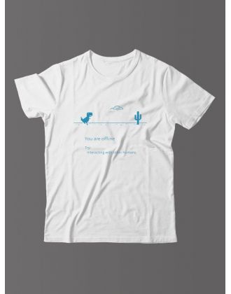 Мужская футболка с забавным принтом и смешной надписью You are offline/для мужчины