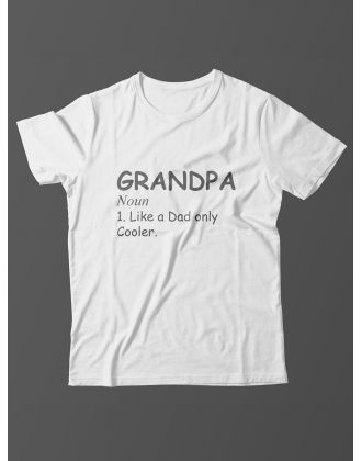 Прикольная мужская футболка с принтом Grandpa noun/Смешная с надписям для дедушки