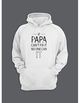 Стильное худи с крутым принтом If papa can't fix / Толстовка для пап с капюшоном со смешной надписью