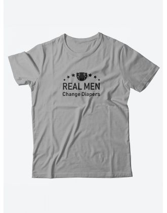 Стильная мужская футболка с надписью Real man / Подарок мужчине оригинальные необычные футболки