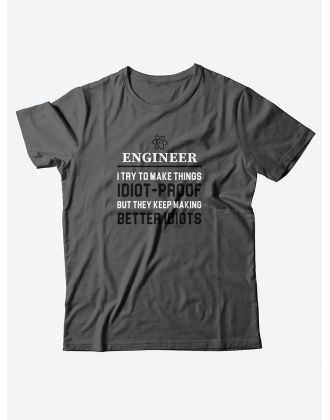 Оригинальные футболки для мужчин с принтом Engineer/Качественные из 100% хлопка