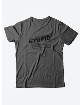 Футболка со своим принтом для настоящего мужчины/Мужской с надписью Stupid