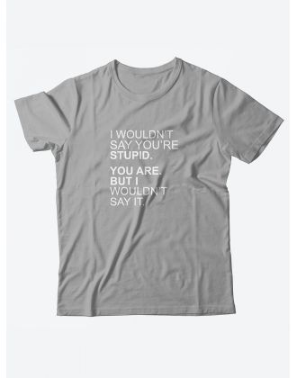 Стильная мужская футболка с надписью I wouldn't say / Подарок мужчине оригинальные футболки