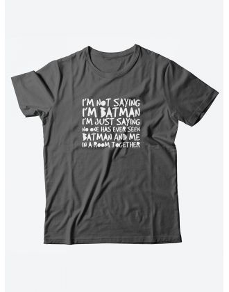 Оригинальные футболки для мужчин с принтом Im batman/Качественные из 100% хлопка