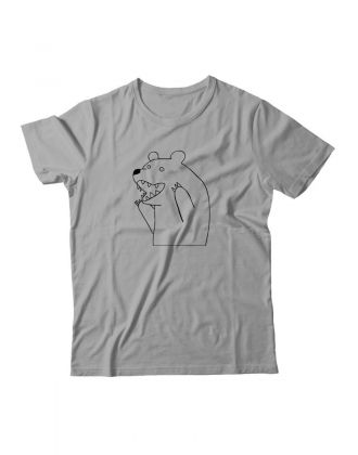 Прикольная мужская футболка с принтом Медведь/Смешная хлопковая с надписями