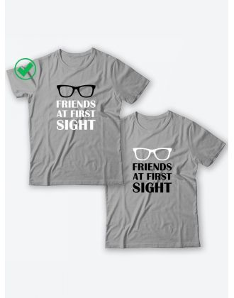 Парные футболки для друзей, коллег с надписью Friends/для двоих с принтом