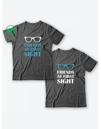 Парные футболки для друзей, коллег с надписью Friends/для двоих с принтом