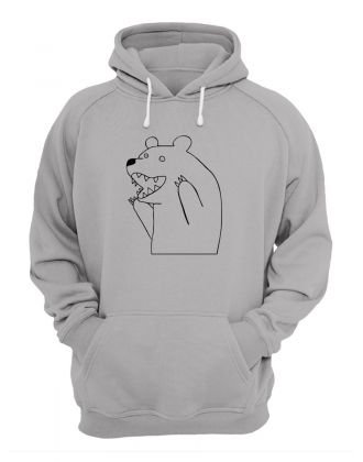 Худи оверсайз мужские с принтом Медведь/Кофта с капюшоном мужская с