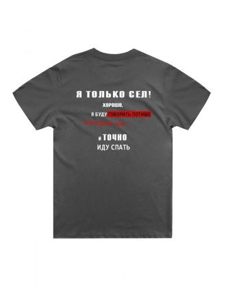 Стильная мужская футболка с надписью Иду спать / Подарок мужчине оригинальные футболки