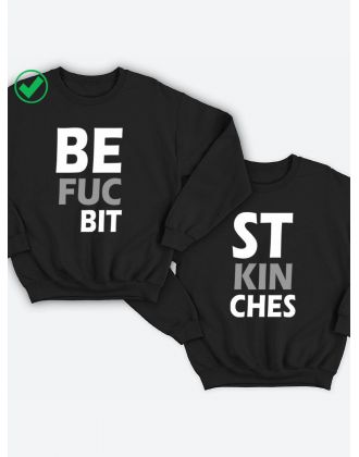 Парные свитшоты с принтами Best bitches