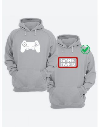 Толстовка парная оверсайз худи с принтом