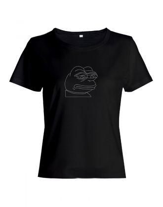 Футболка с прикольным принтом "Лягушка"/Оригинальная, модная и смешная женская с надписью