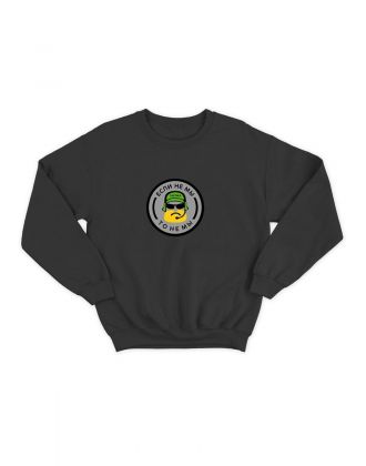 Женской свитшот с принтом "Если" / Модная толстовка без капюшона с прикольной и смешной надписью