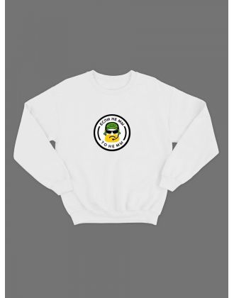 Мужской свитшот с надписью "Если" / Модная толстовка без капюшона с прикольным и смешным принтом