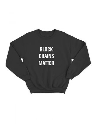 Женский свитшот с прикольным принтом "Block Chains Matter"/Прикольный