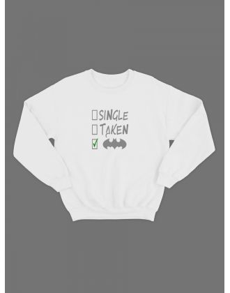 Женский свитшот с прикольным принтом "Single Taken"/Прикольный