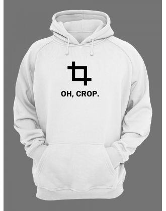 Худи со смешным принтом "Oh, crop"/Смешная толстовка с для мужчины