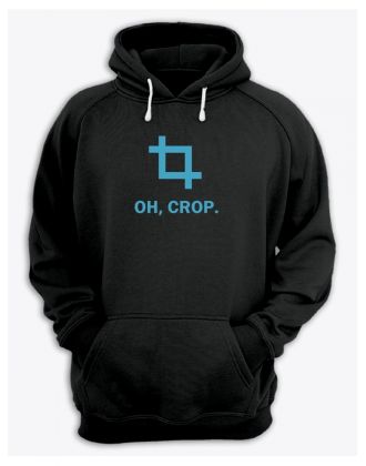 Худи со смешным принтом "Oh, crop"/Смешная толстовка с для мужчины