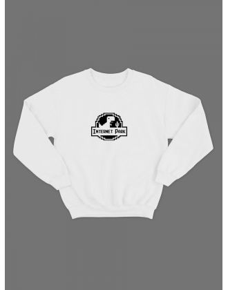 Мужской свитшот со смешным принтом "Internet park"/ Забавная толстовка без капюшона