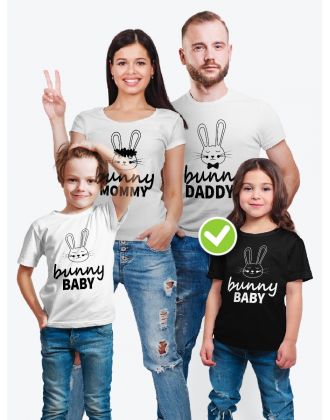 Парные футболки для всей семьи "Bunny family" / Модный Фэмили Лук