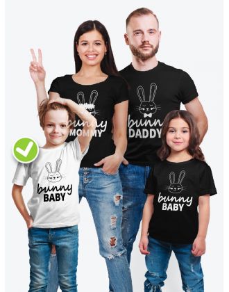 Парные футболки для всей семьи "Bunny family" / Модный Фэмили Лук