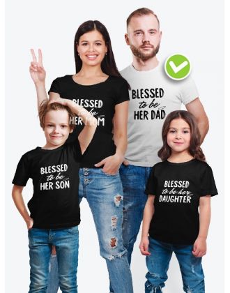 Футболки для всей семьи с крутым принтом "Blessed to be" | Фэмили лук для семьи | Футболки Family Футболки для всей семьи с крутым принтом "Blessed to be" | Фэмили лук для семьи | Футболки Family
