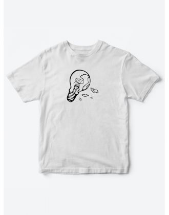 Детские футболки для мальчика и девочки с принтом Лампочка / Качественная детская одежда с надписью