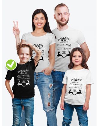 Футболки Family Look для всей семьи Merry Christmas & Happy New Year/Фэмили Лук