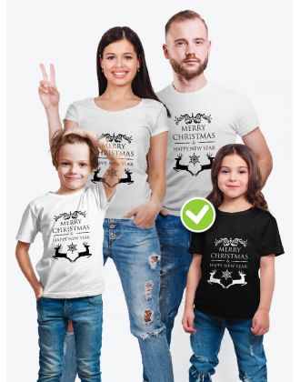 Футболки Family Look для всей семьи Merry Christmas & Happy New Year/Фэмили Лук