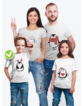 Футболки Family Look для всей семьи Милые пингвины/Фэмили Лук