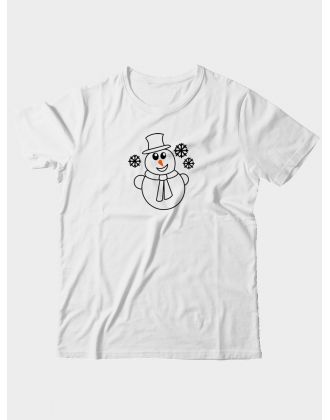 Прикольная футболка с принтом Снеговик | Мужская оригинальная и стильная футболка