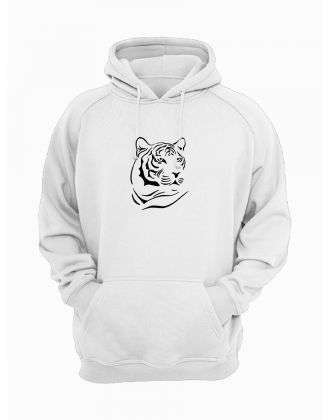 Прикольная толстовка с капюшоном с принтом Тигр | Мужское оригинальное и стильное худи