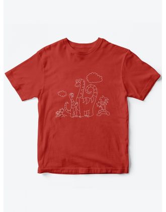 Детская футболка с рисунком Динозаврики | Футболка для детей с прикольным принтом