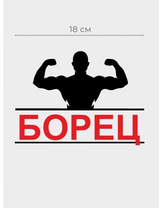 Авто наклейка | Смешная, оригинальная и прикольная наклейка на машину с надписью БОРЕЦ