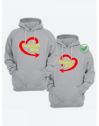 Парные толстовки для влюбленных оверсайз