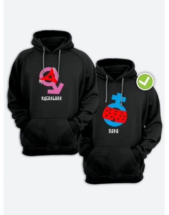 Парные худи для влюбленных с капюшоном