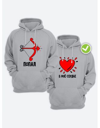 Парные худи для влюбленных с капюшоном