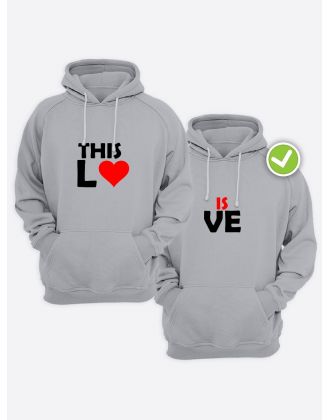 Парные худи для влюбленных с капюшоном