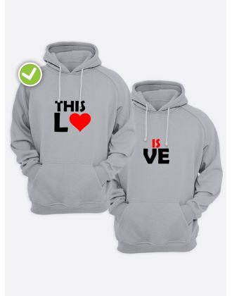 Парные худи для влюбленных с капюшоном