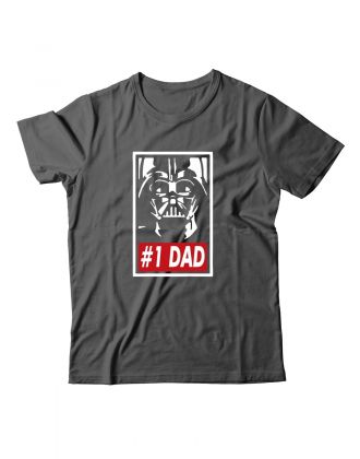 Прикольная футболка с принтом Dad #1 | Смешная и оригинальная футболка