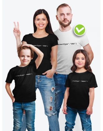 Футболка Фэмили Лук с принтом Code family | Футболки для всей семьи