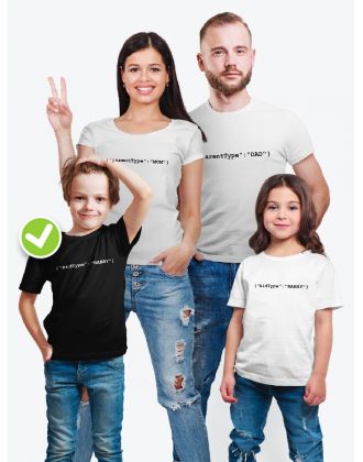 Футболка Фэмили Лук с принтом Code family | Футболки для всей семьи