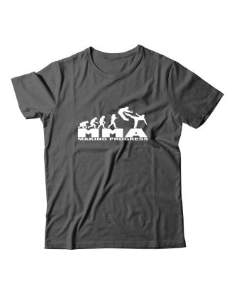 Футболка мужская хлопок с принтом Making progress | Мужская футболка для тренировок и не только