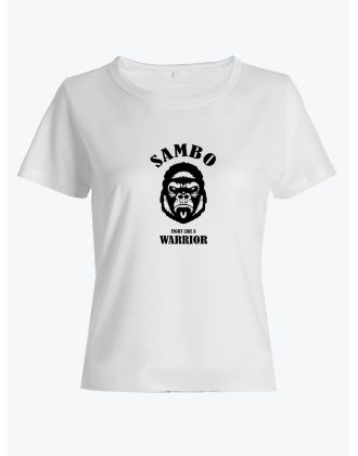 Футболка для девушки с принтом Sambo | Женская футболка спортивная