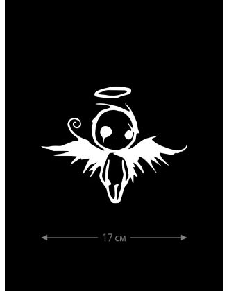 Наклейка на авто Ангел | Оригинальная наклейка на машину Ангел