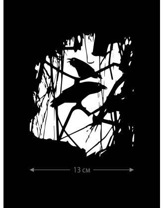 Наклейка на авто Ворон | Оригинальная наклейка на машину Ворон